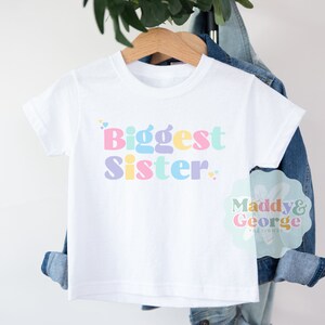 Cute Matching Sister Shirts, Big Sister Toddler TShirt, Pregnancy Announcement Gift, Baby Announcement Shirts, Gifts for Sister, Biggest Sis