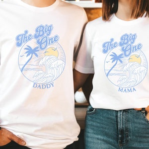 The Big One Surfing 1st Birthday Party Shirt, Custom Beach Birthday Party Shirt, Matching Family Surf Tees, First Birthday Boy Girl