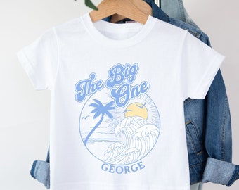 The Big One Surfing 1st Birthday Party Shirt, Custom Beach Birthday Party Shirt, Matching Family Surf Tees, First Birthday Boy Girl