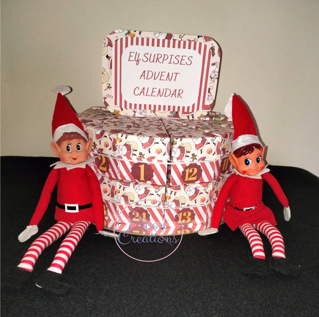 Elf Kit 2023 24 Days Elf Surprises Advent Calendar Elf Boxes Etsy