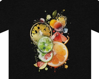 Colorful Slices of Fruits T-shirt - Cool Unisex Short Sleeve Tee - Graphic Tshirts - Tshirt Gifts - Unique Graphic Tshirts  - Colorful Tees