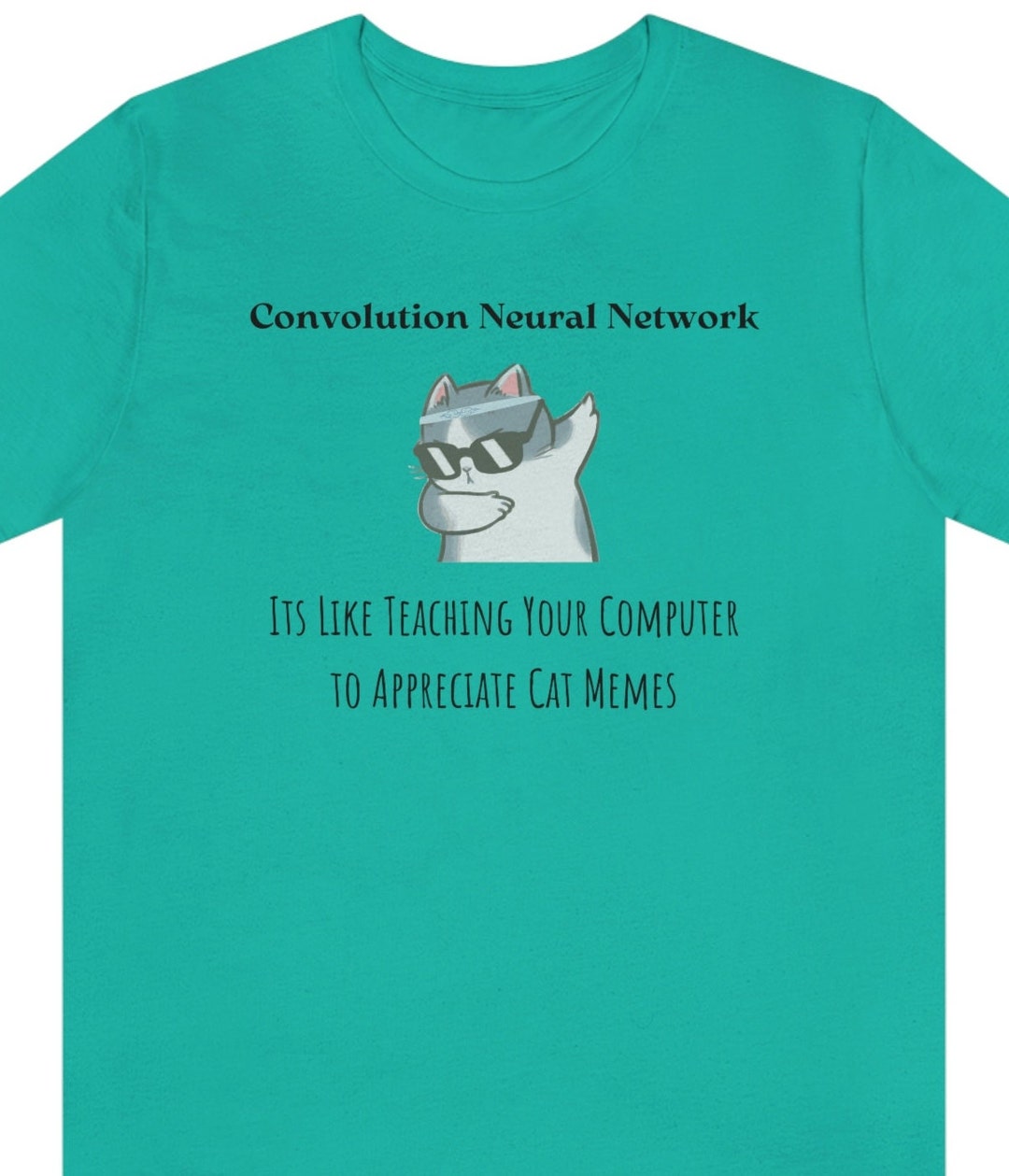 Convolutional Cat Memes Tee Cool Unisex Jersey Short Sleeve Tee Graphic ...