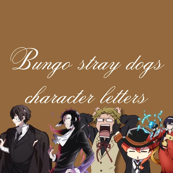 Bungo Stray Dogs Letter Etsy