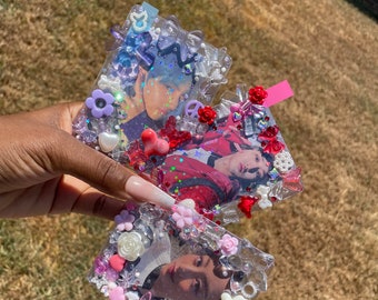 CUSTOM 3D beaded charm Toploaders