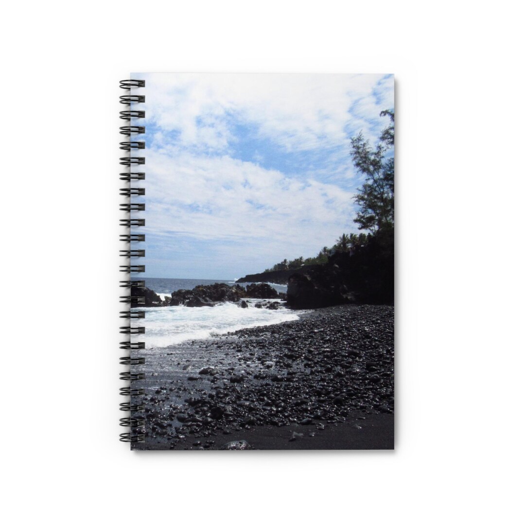 Punaluu Black Sand Beach Spiral Notebook | Hawaii Inspired | Hawaii ...