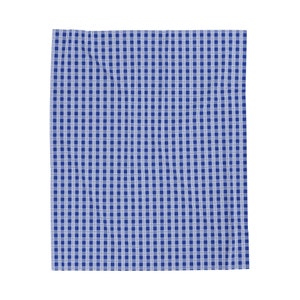 Blauwe pluche deken Palaka katoenfluweel / Hawaii Home Decor / New Home Gift / House Warming / Hawaii Gift / Slaapzaal Essentials