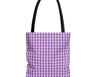 Pruple Palaka Tote Bag | Hawaii Nature | Reusable Bag | Hawaii Gift | Aloha Aina | Canvas Tote Bag | Back To School