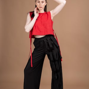 Black Oversized Wide Leg Trouser