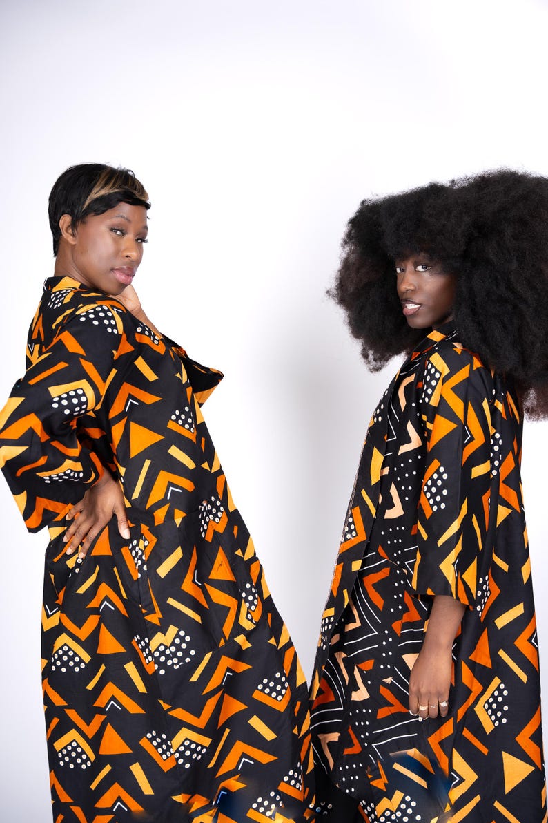 Bogolan Mud Cloth Ankara Kimono - Etsy