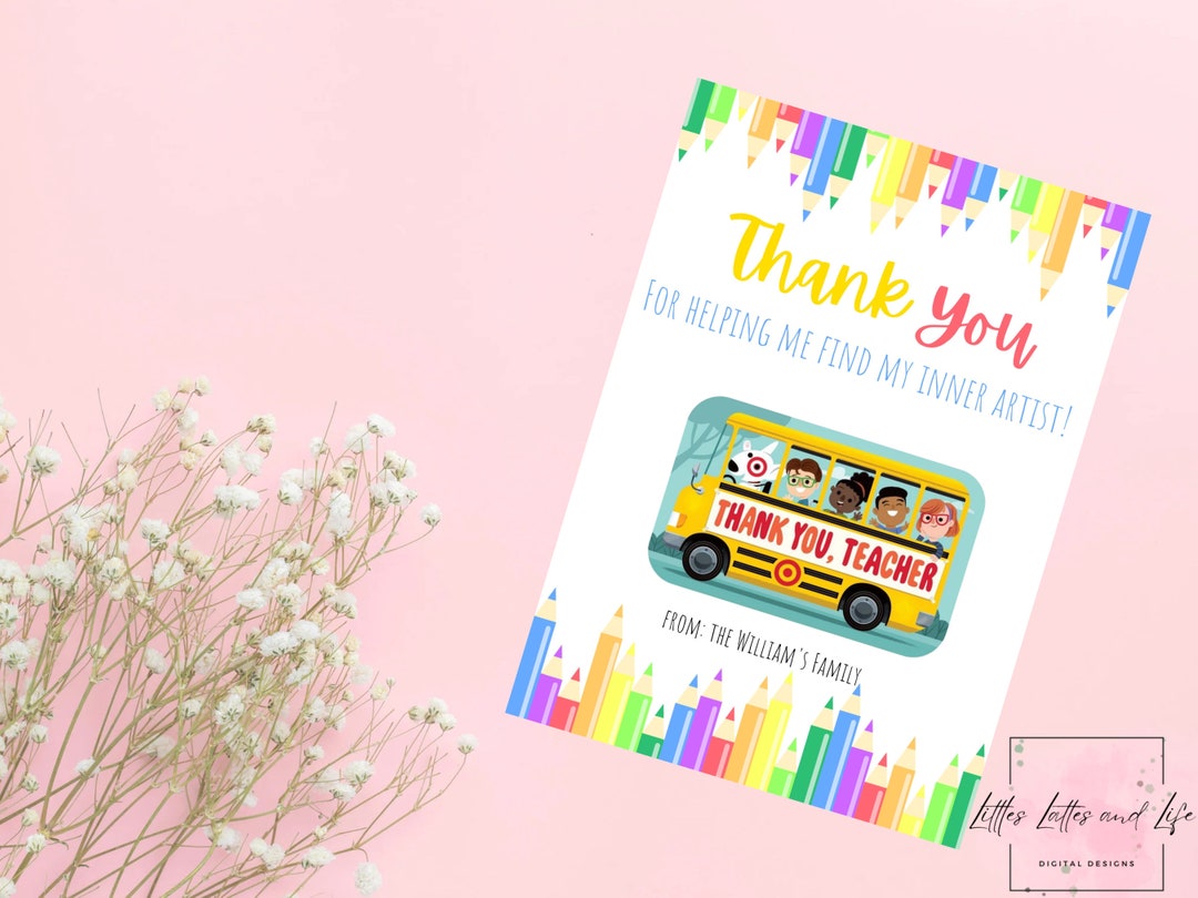 EDITABLE Printable Instant Download Teacher Appreciation Week Gift Card ...