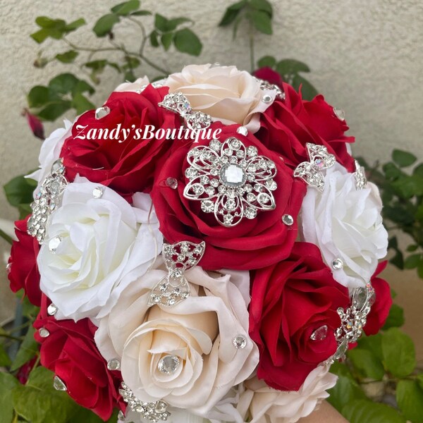 Quinceanera Bouquet Red Etsy