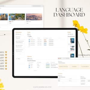 Language Learning Notion Template, Foreign Language, Student Planner ...