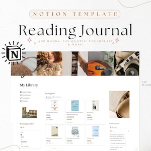 Ultimate Reading Journal Notion Template, Book Tracker, Aesthetic Reading Planner  2024