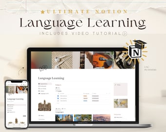 Language Learning Notion Template, Foreign Language, Student Planner ...