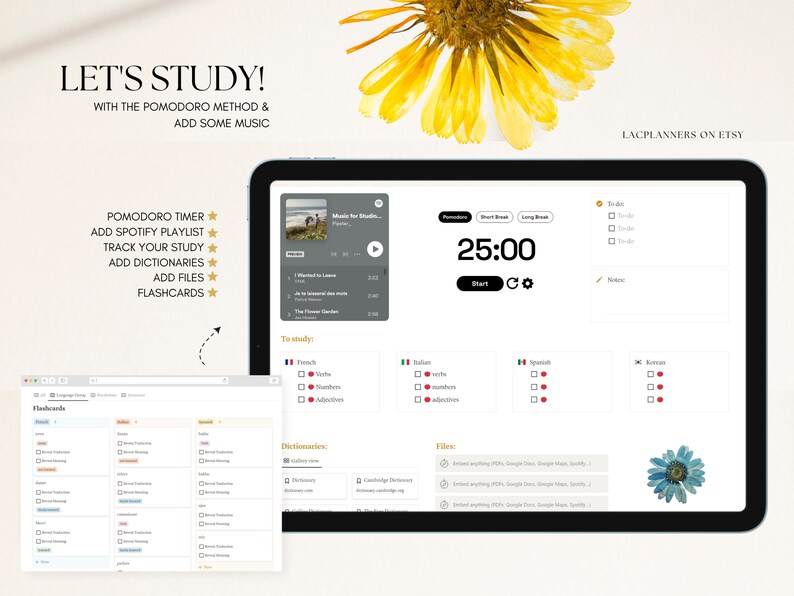Language Learning Notion Template, Foreign Language, Student Planner ...
