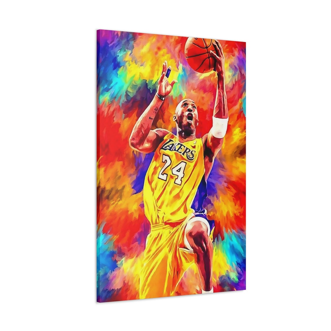 Kobe Bryant Canvas kobe Bryant Wall Decorla Lakers Canvas Etsy