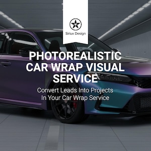Custom Car Wrap Visuals: Photorealistic Digital Previews