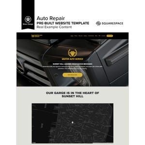 Auto Mechanic Website Template: Car Repair Service Automotive Garage Booking (Squarespace)