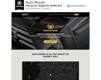 Auto Mechanic Website Template: Squarespace Vehicle Repair Shop