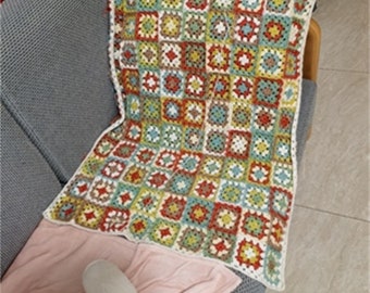 Patchwork blanket hand knitted blanket comfortable and soft unique style home and office