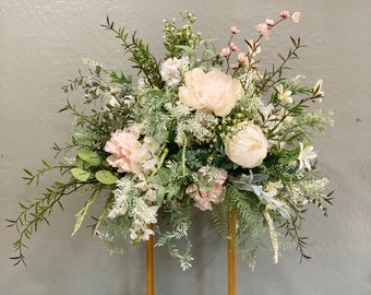 Extra Large Ivory Blush Pink Greenery wedding Centerpiece Table Decoration Flowers Eucalyptus