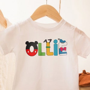 Personalized Kids Vacation Shirt Character Name Tee Magical Place Theme Park Crew tees