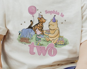 Classic Pooh 2nd Birthday Shirt, Winnie The Pooh First Birthday Girl, Pooh Bear Matching Family Shirts, Pooh Birthday Mommy and Me Shirts