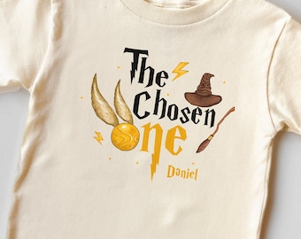 The Chosen One Birthday Shirt: Wizard Party Tee, Retro Natural Tee