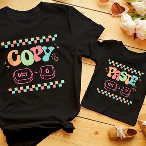 Copy Paste Shirt, Ctrl C Ctrl V Matching Family Tee, Funny Parent Kid Set