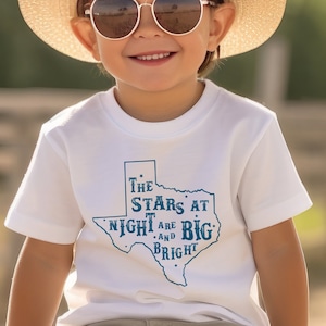 The Stars at Night Are Big And Bright Shirt, Texas Kids Shirt, Texas Shirt, Vintage Vibe Shirt, Texas State Retro Shirt, Stars Texas Tee