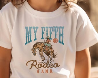 5th Rodeo Birthday Shirt: Personalized Cowboy Western Tee