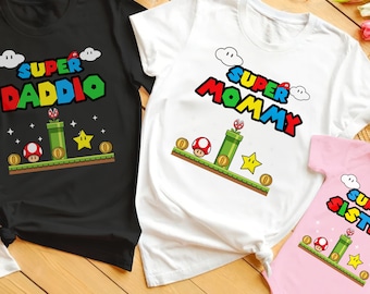 Camiseta de cumpleaños de jugador retro, nombre personalizado y edad, camiseta de fiesta de píxeles para niños