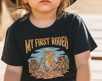 My First Rodeo Shirt for Kids, Western Toddler Tee, Funny Cowboy Shirt