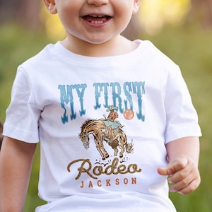 Custom Retro My First Rodeo Shirt, Cowboys Birthday Shirt, Western Shirt, Western Shirt for boy, 1st Rodeo Outfit,  Wild One West, Wild West