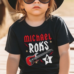 Rockin' Birthday Custom Birthday Outfit, Boy Guitar Birthday Rock n Roll, Birthday Shirt Rockstar Shirt, Rock N' Roll Shirt, Custom Shirt.