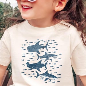 Ocean Shark Toddler Shirt - Sea Life Animal T-Shirt for Kids - Marine Wildlife Tee for Boys & Girls, Graphic T-Shirt, Shark Toddler Shirt.