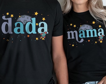 Moon Family Birthday Shirt: Custom Space Theme Crew