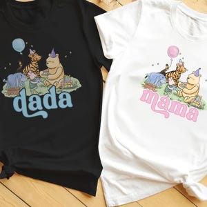 Pooh Bear Matching Family Shirts, Classic Pooh 1st Birthday Shirt, Winnie The Pooh First Birthday Outfit, Pooh Birthday Mommy and Me Shirts.