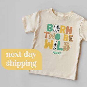 Animal Print Born TWO be wild birthday shirt, Two wild shirt, Zoo birthday shirt, Wild theme birthday, Retro boho, Wild Natural Shirt.