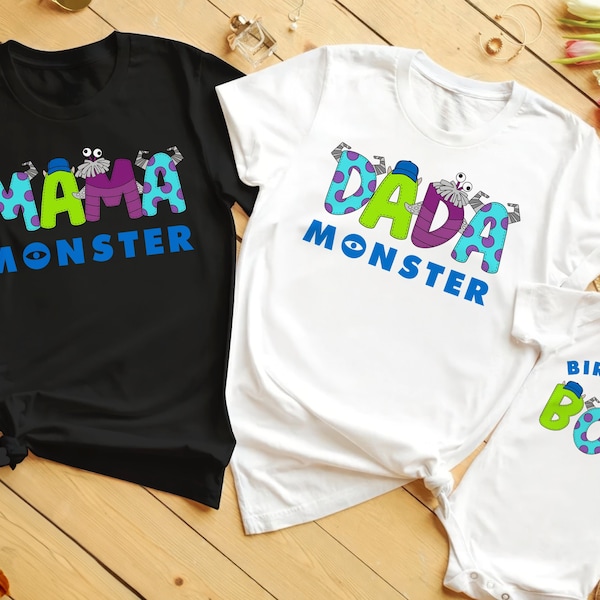 Family Shirts Monsters Birthday, Family Shirts Monster University Birthday Shirt, Mike and Sully Boo Shirt, Matching Family Party Shirts.