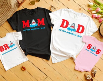 Matching Family Shark Birthday Shirts: Summer Beach Party Tees