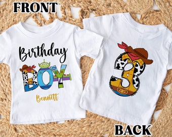 Toy Story Birthday Shirt, Woody Birthday Shirt, Buzz Birthday Shirt, Birthday Boy Toy Characters, Toy Birthday Shirt, Toy theme party.