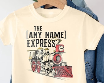 Custom Name Train Shirt: Personalized Express Tee