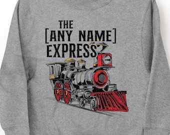 Custom Name Train Sweatshirt: Personalized Express Family Shirt