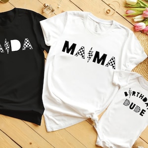 Matching Family One Birthday Checkered Shirts, Custom Birthday Dude Shirts, Checkered Skate Shirts, 1st Birthday, Birthday ANY number, Rad.
