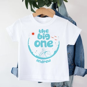 The Big One Shirt, Surf Birthday Shirt, First Birthday, Beach Birthday Party Shirt, Surfer Birthday Outfit, Surf 1st Birthday Shirt, 1st Tee