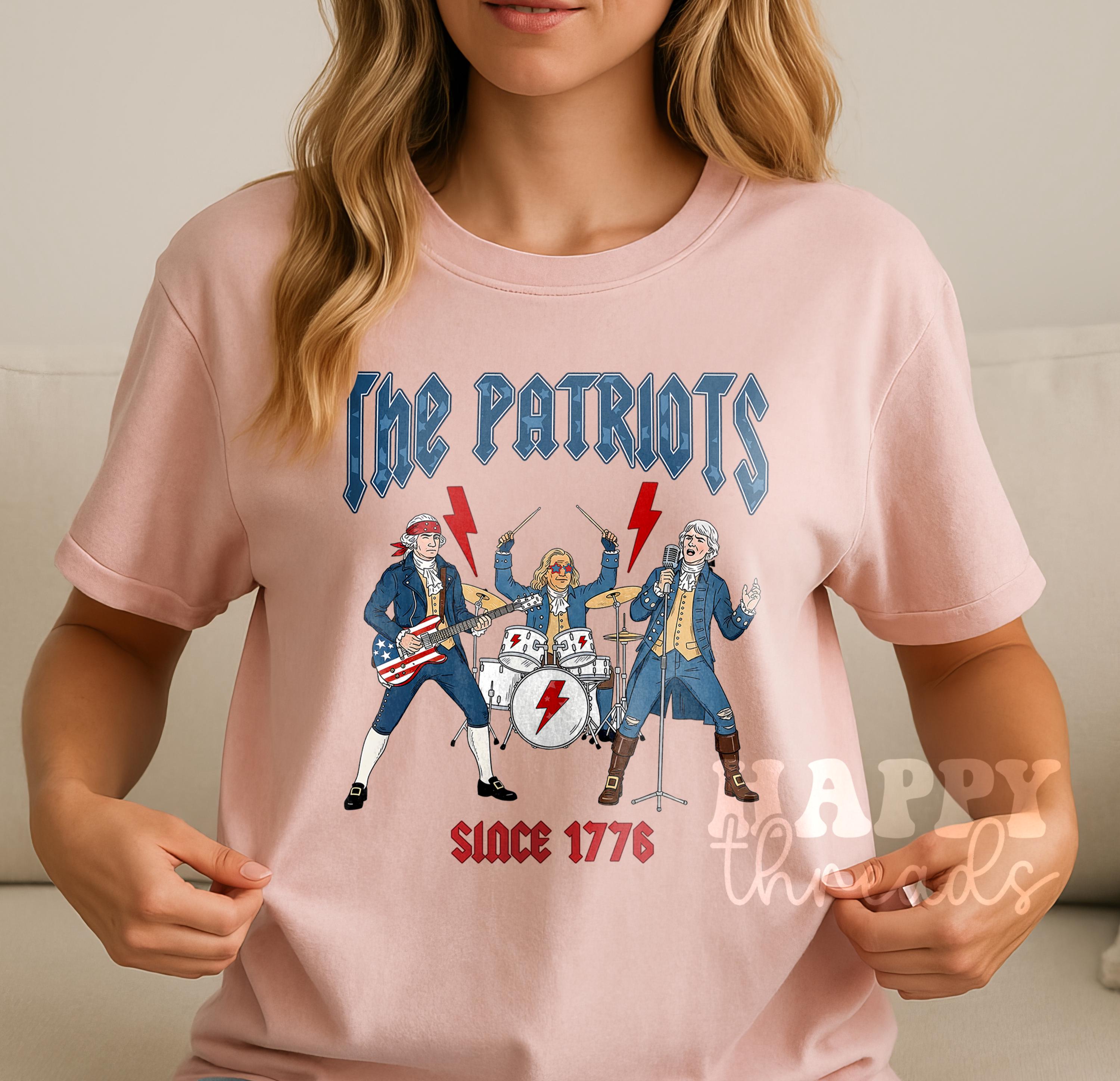 Founding Fathers Rock Band Shirt, Retro Patriotic 1776 Tee