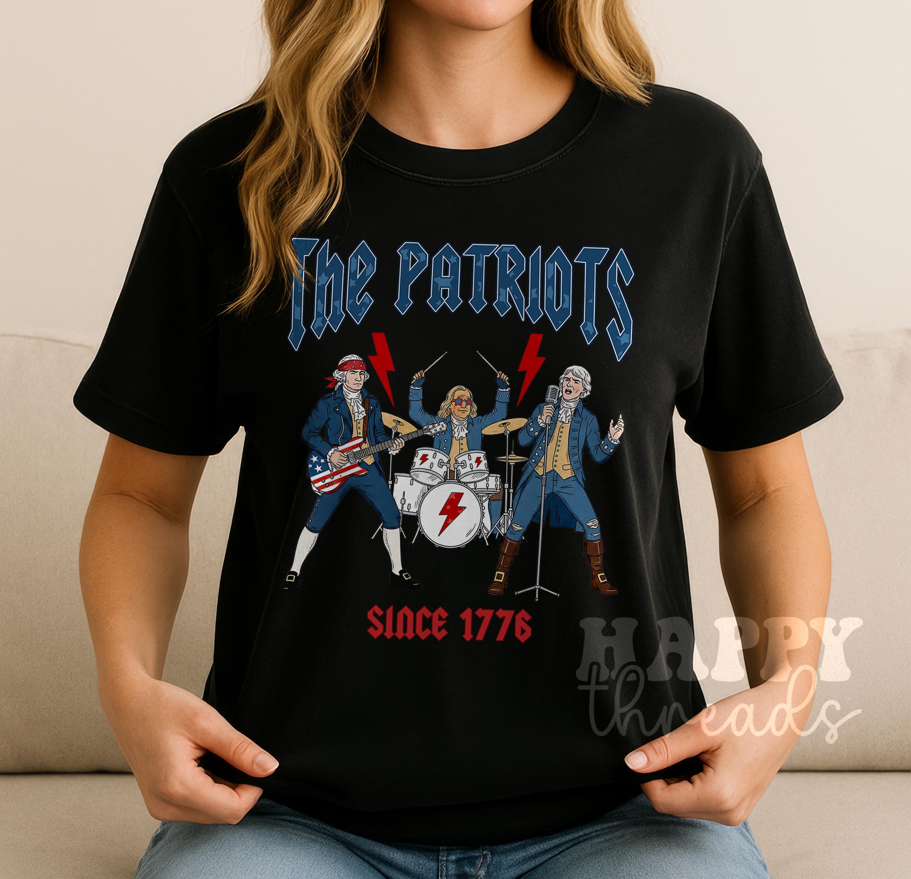Founding Fathers Rock Band Shirt, Retro Patriotic 1776 Tee