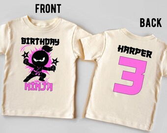 Personalized Ninja Birthday Shirt: Custom Name & Age, Family Matching Tees