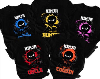 Matching Ninja Birthday Shirts – Custom Family Martial Arts Tees